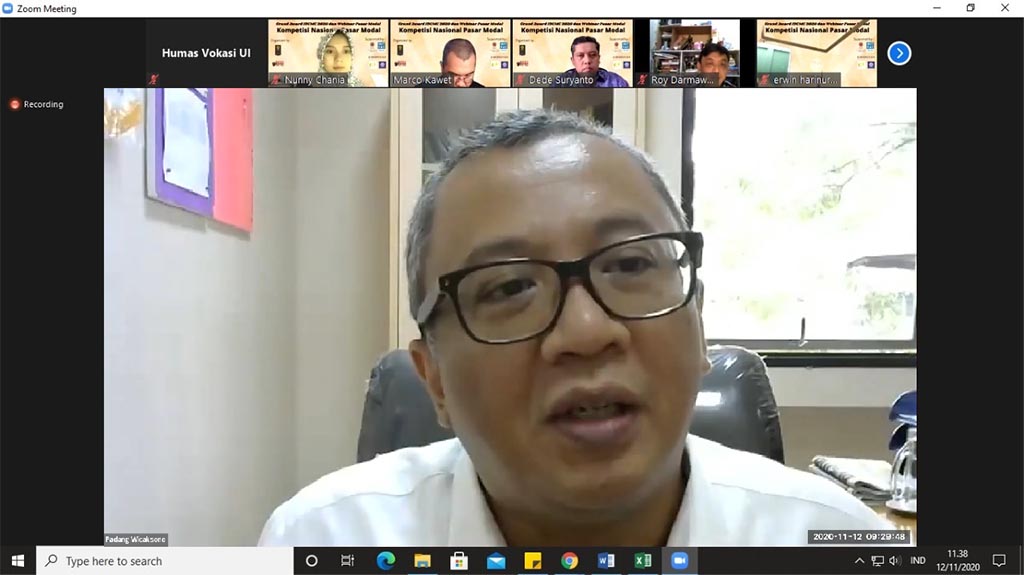 Padang Wicaksono (Wakil Direktur Bidang Pendidikan, Penelitian dan Kemahasiswaan Vokasi UI)