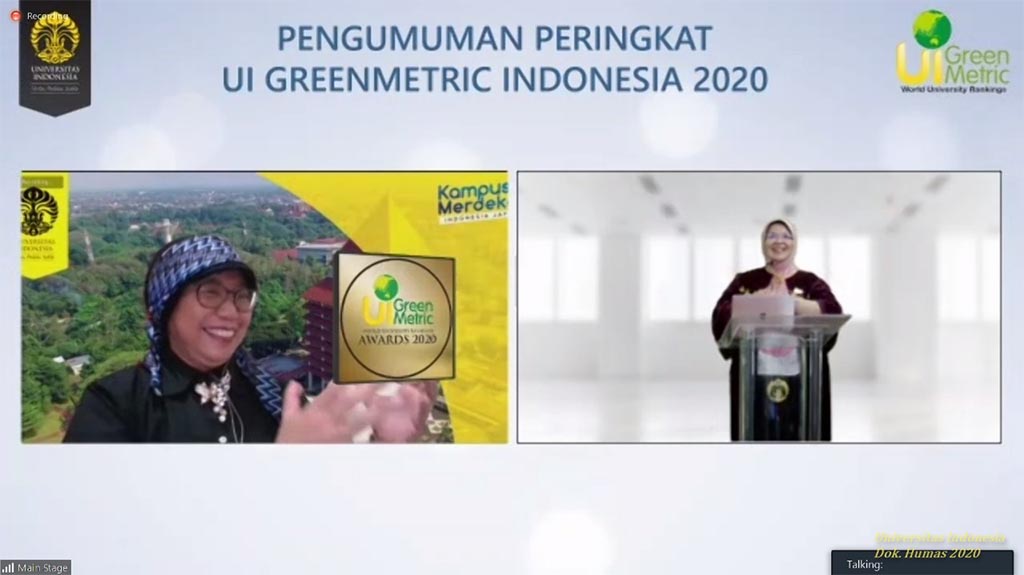 Peringkat satu UI GreenMetric tingkat Indonesia