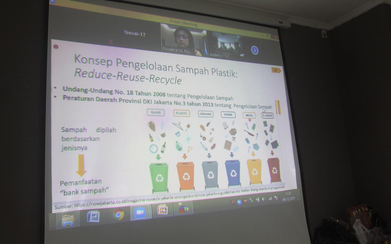 Pengmas FMIPA Pelatihan Rekayasa Perilaku Ubah Kebiasaan Buang Sampah di Ciliwung