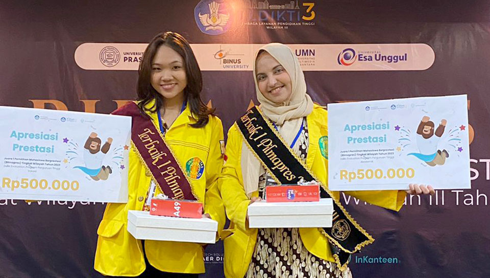 Dua Mahasiswa UI Sabet Juara I pada Pilmapres Lingkungan LLDIKTI Wilayah III DKI Jakarta